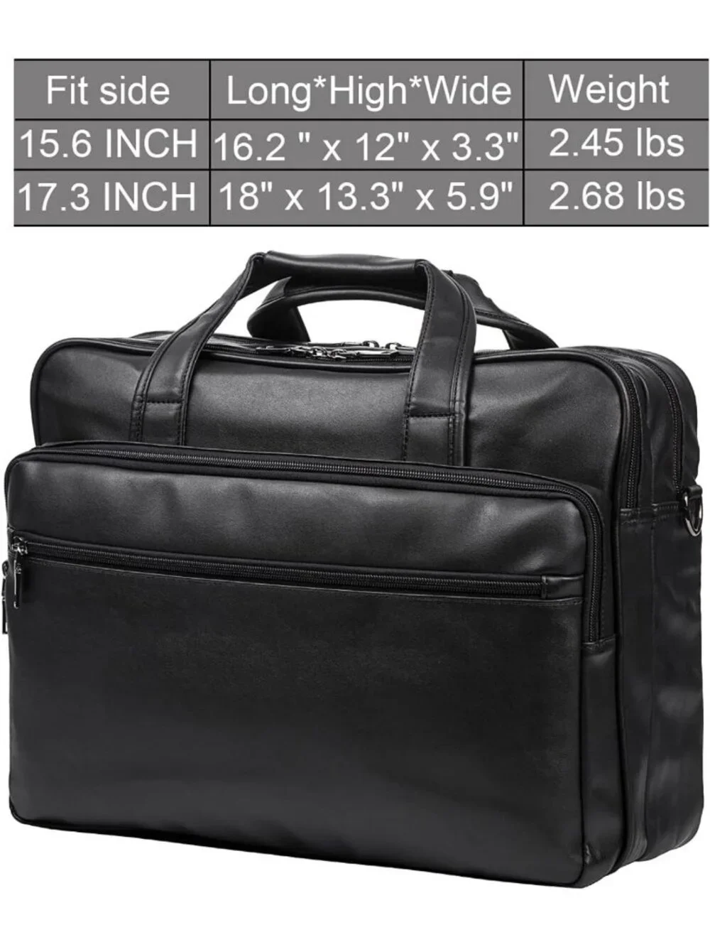 Stylish Leather Laptop Messenger Bag for Men - 15.6